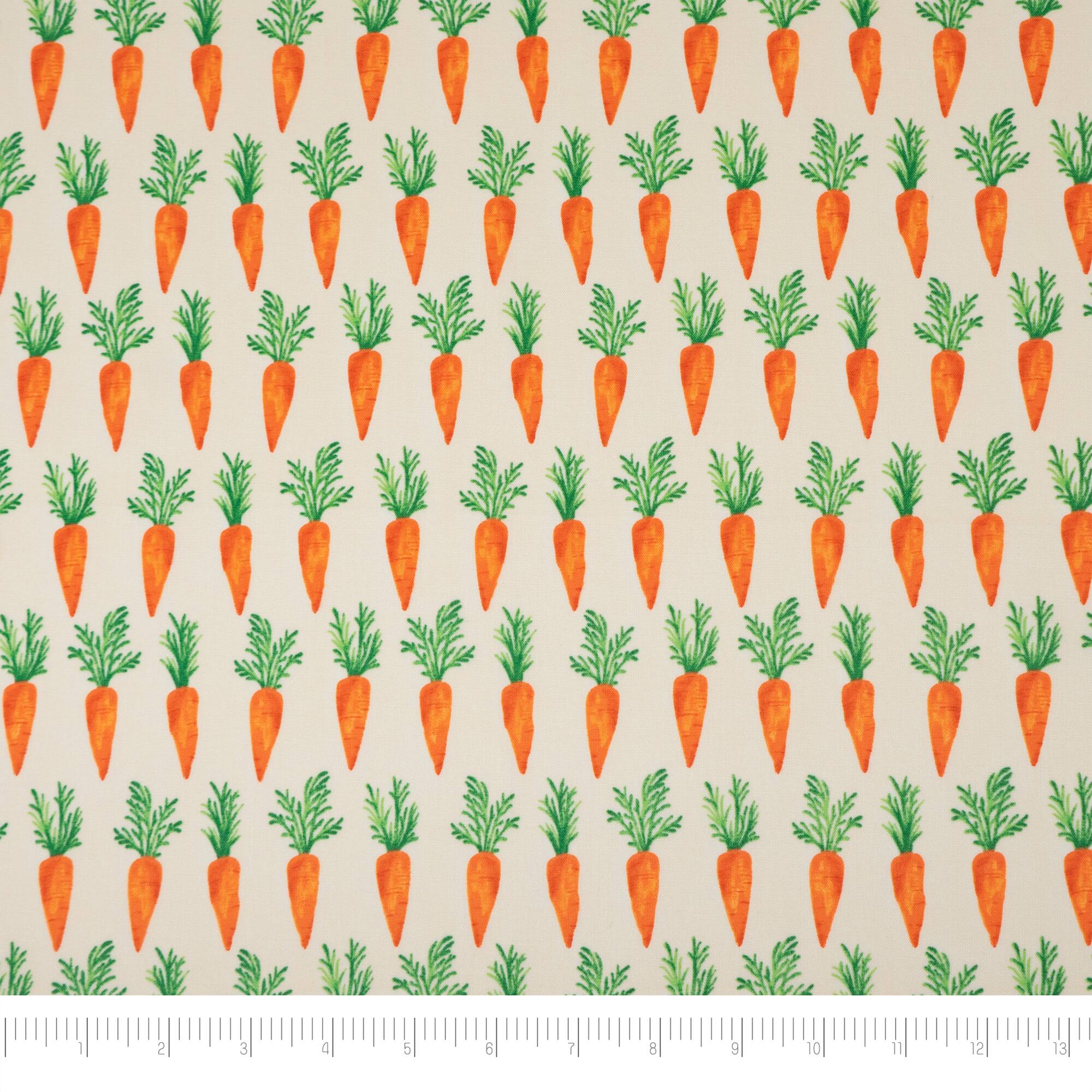 SINGER Carrot Print Ringspun Cotton Fabric Fat Quarter